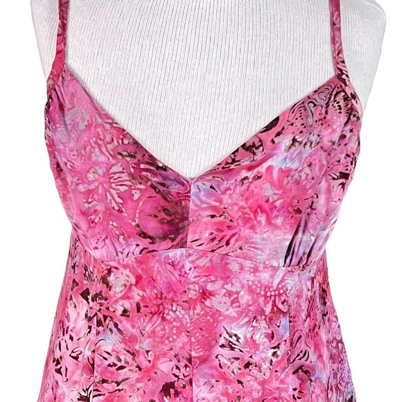 Sandbar Batik Maxi Dress With High Slit In Front & Built In Skirt Beneat… - Picture 3 of 13